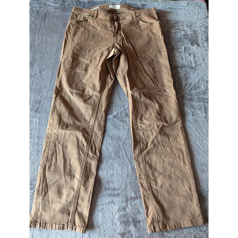 Brax Marathon Style Cooper FA Mens Straight Leg Pants Camel Brown 38x34